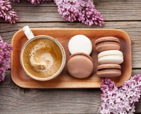 macarons au café