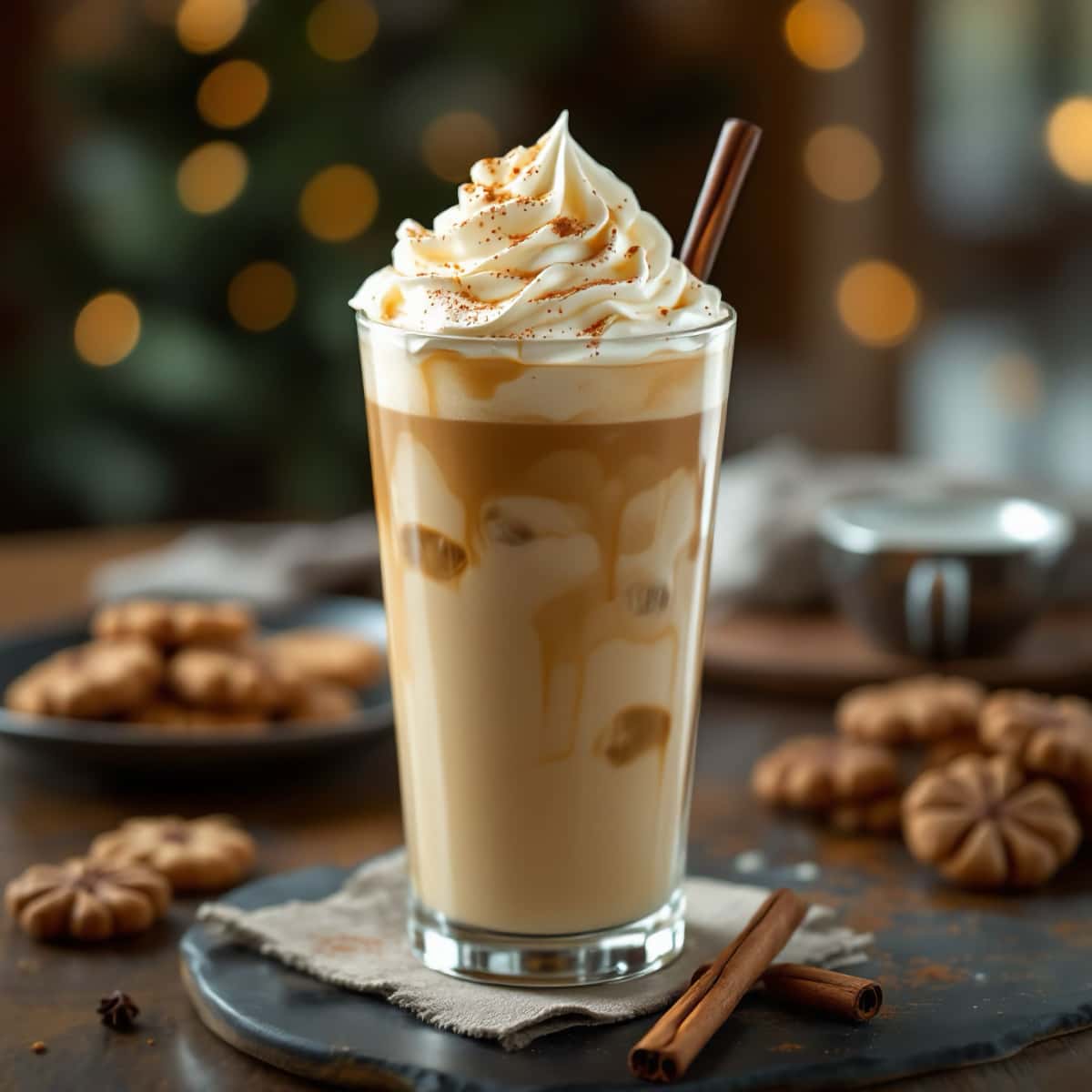 Cocktail au café Latte glacé à la vanille et aux épices