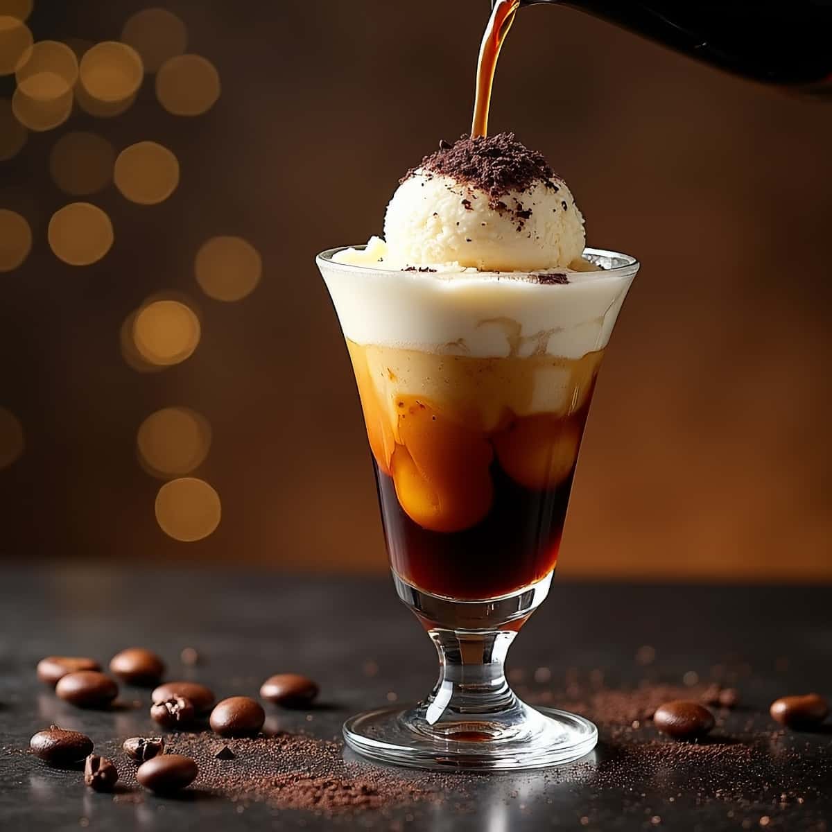 Affogato, coktail au café sans alcool