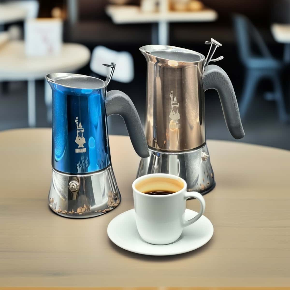 Cafetière italienne à induction Bialetti Venus en acier inoxydable