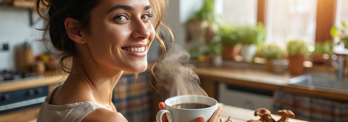 Café adaptogène, enrichi en extraits de plantes ou de champignons