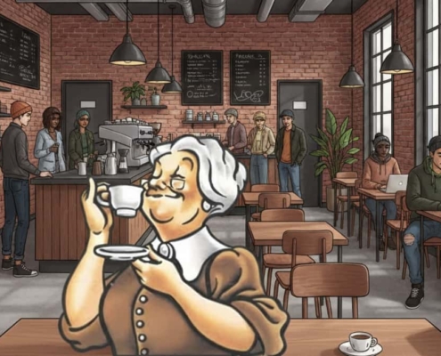 Grand Mère sait faire un bon café