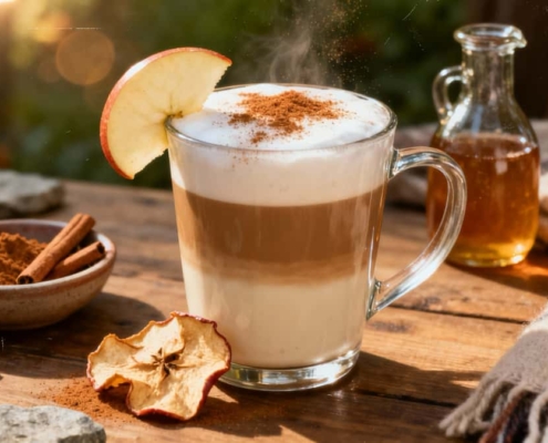 Latte pomme-cannelle au café : recette cocooning