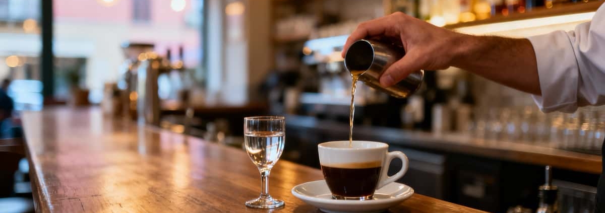 Le café corretto, espresso “corrigé” à la grappa ou sambuca