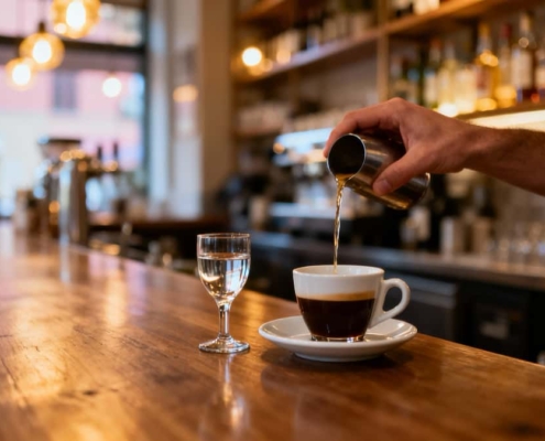 Le café corretto, espresso “corrigé” à la grappa ou sambuca