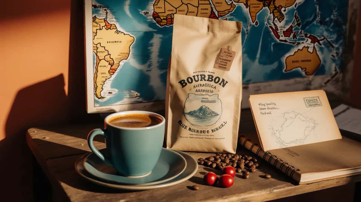 Café Bourbon, variété d’Arabica originaire de la Réunion (ex île Bourbon).