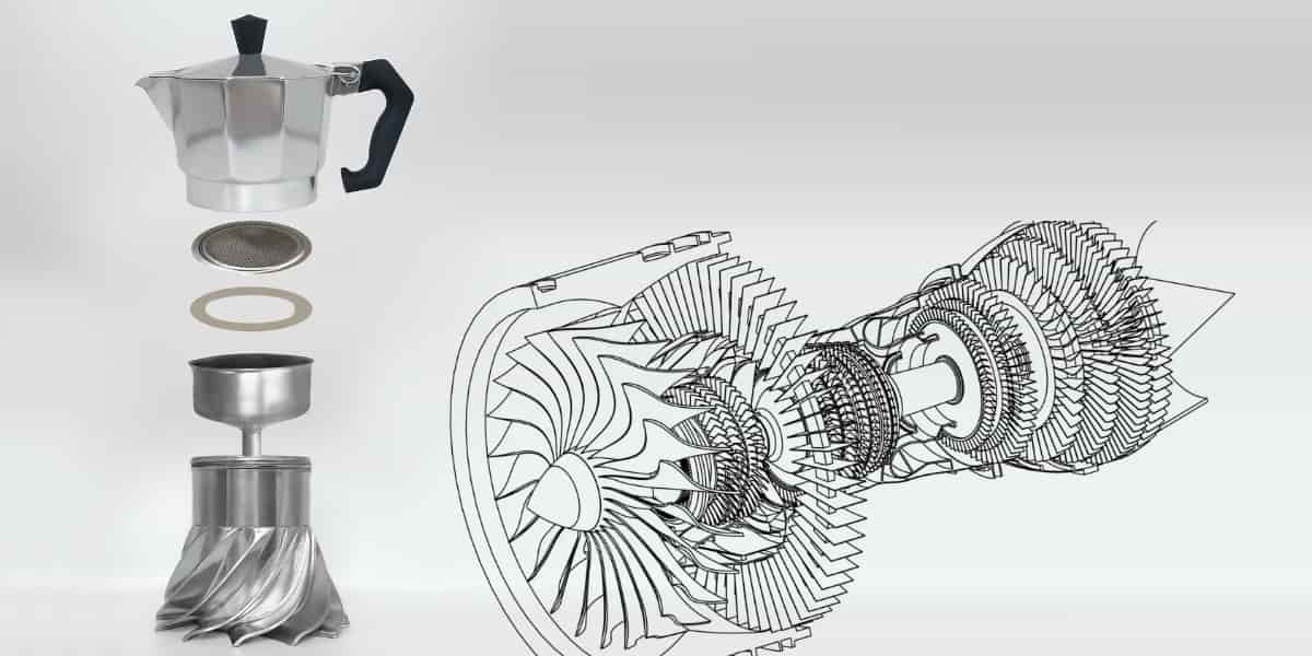 Cafetière Turbo Moka les principes fondamentaux de la thermodynamique inspirés des moteurs à turbine